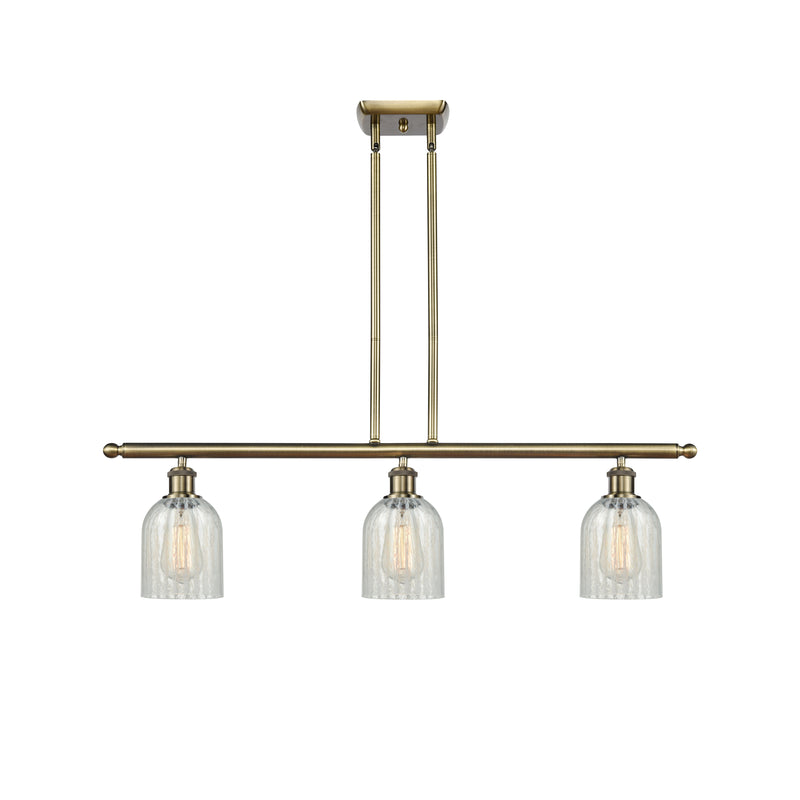 Caledonia Island Light shown in the Antique Brass finish with a Mouchette shade