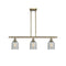 Caledonia Island Light shown in the Antique Brass finish with a Charcoal shade