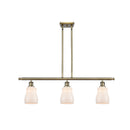 Ellery Island Light shown in the Antique Brass finish with a White shade