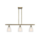 Brookfield Island Light shown in the Antique Brass finish with a White shade