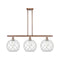 Farmhouse Rope Island Light shown in the Antique Copper finish with a Clear Glass with White Rope shade