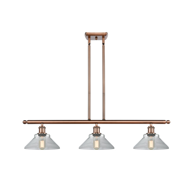 Orwell Island Light shown in the Antique Copper finish with a Clear shade