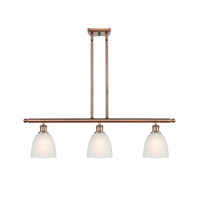 Castile Island Light shown in the Antique Copper finish with a White shade