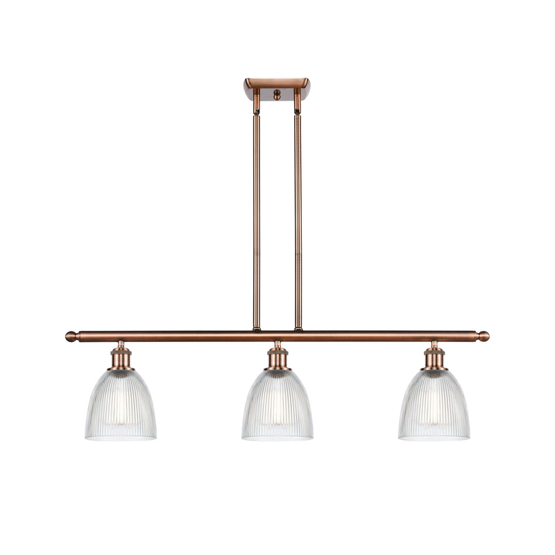 Castile Island Light shown in the Antique Copper finish with a Clear shade