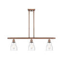 Ellery Island Light shown in the Antique Copper finish with a Seedy shade