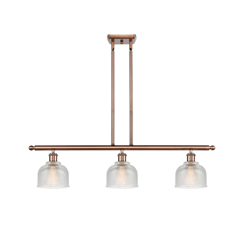 Dayton Island Light shown in the Antique Copper finish with a Clear shade