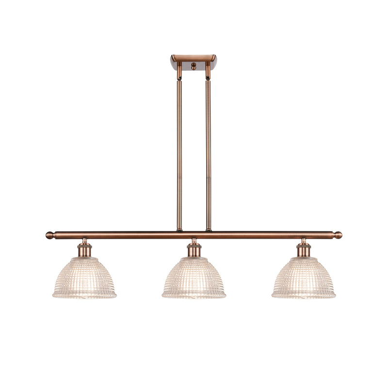 Arietta Island Light shown in the Antique Copper finish with a Clear shade