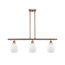 Eaton Island Light shown in the Antique Copper finish with a Matte White shade