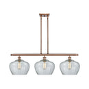 Fenton Island Light shown in the Antique Copper finish with a Clear shade