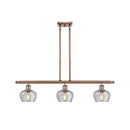 Fenton Island Light shown in the Antique Copper finish with a Clear shade