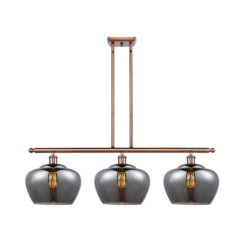 Fenton Island Light shown in the Antique Copper finish with a Plated Smoke shade