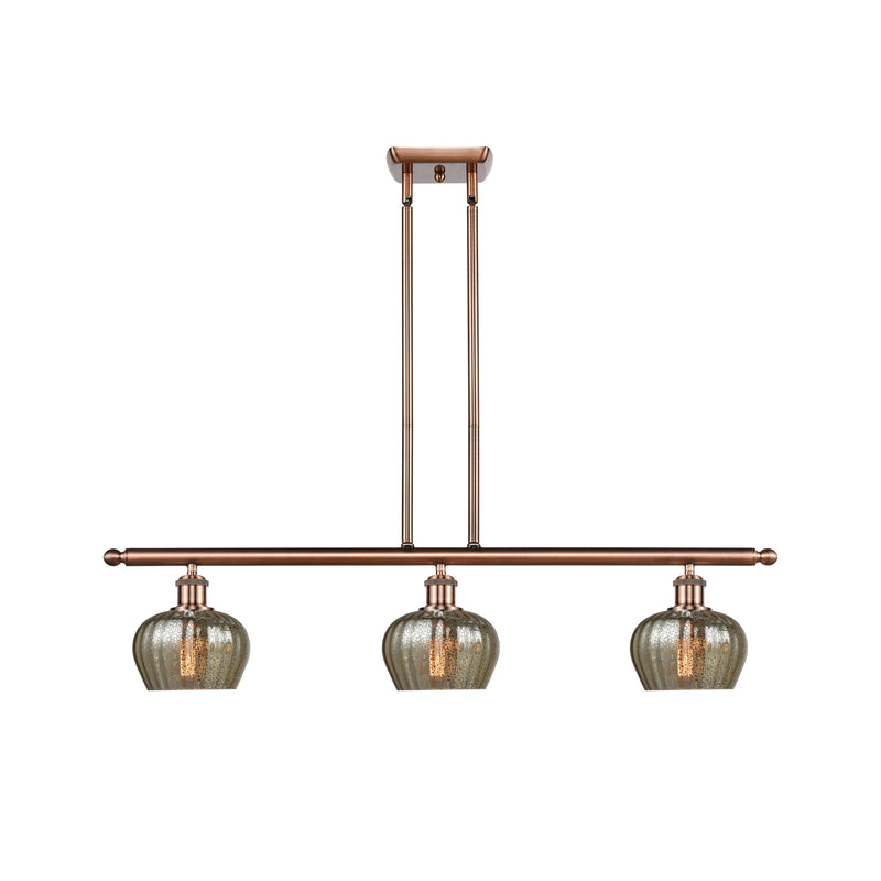 Fenton Island Light shown in the Antique Copper finish with a Mercury shade