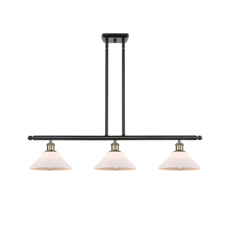 Orwell Island Light shown in the Black Antique Brass finish with a Matte White shade