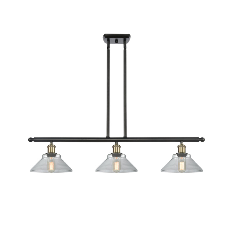 Orwell Island Light shown in the Black Antique Brass finish with a Clear shade