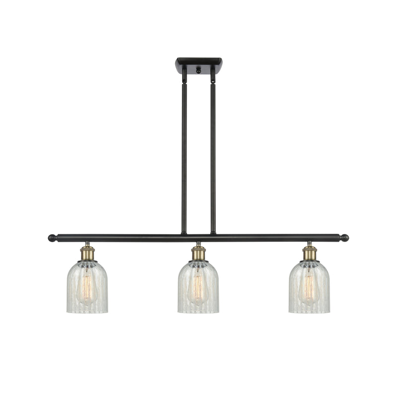 Caledonia Island Light shown in the Black Antique Brass finish with a Mouchette shade