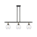Waverly Island Light shown in the Black Antique Brass finish with a Clear shade