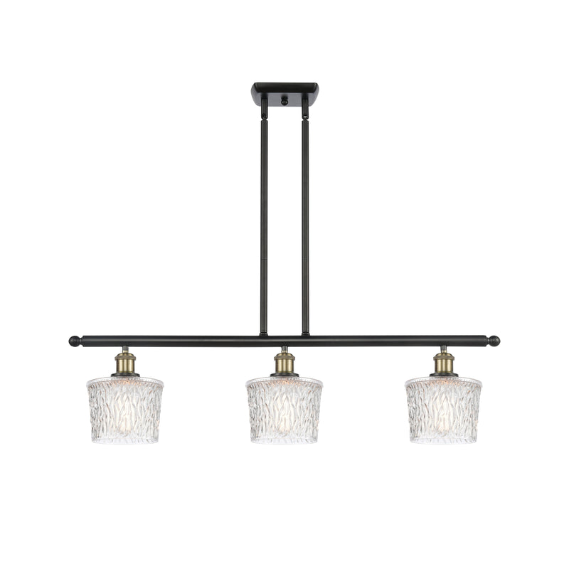 Niagra Island Light shown in the Black Antique Brass finish with a Clear shade