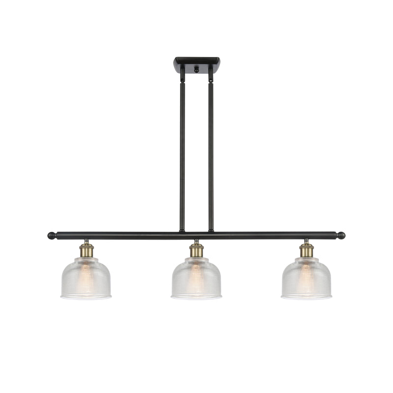 Dayton Island Light shown in the Black Antique Brass finish with a Clear shade