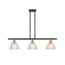 Arietta Island Light shown in the Black Antique Brass finish with a Clear shade