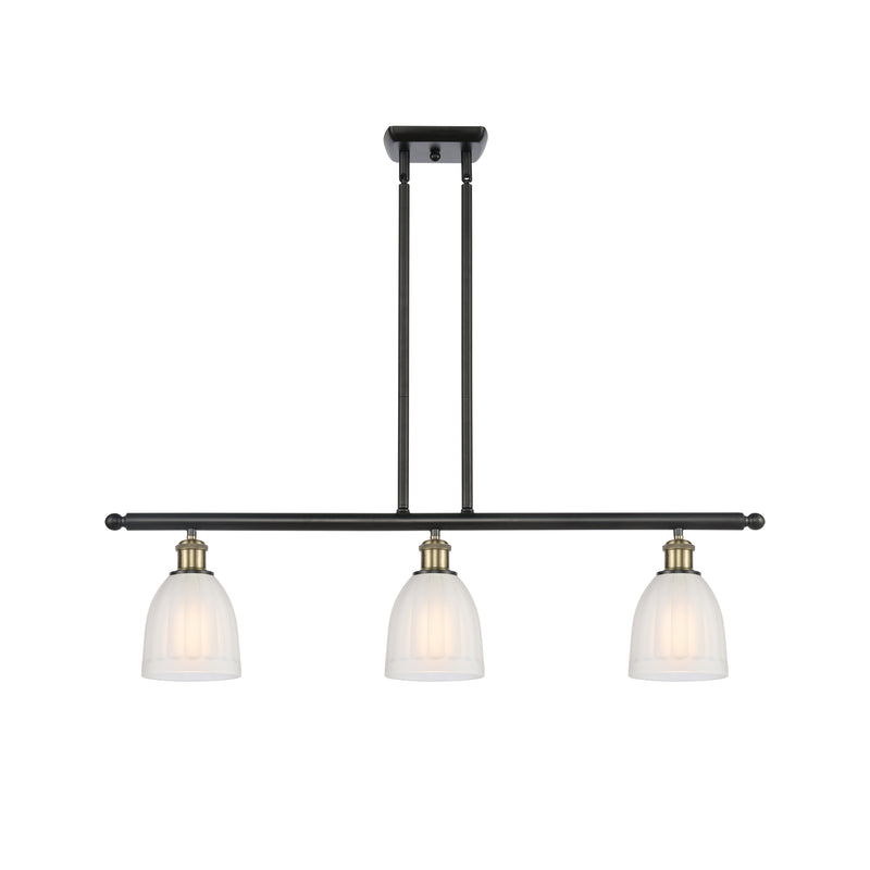 Brookfield Island Light shown in the Black Antique Brass finish with a White shade