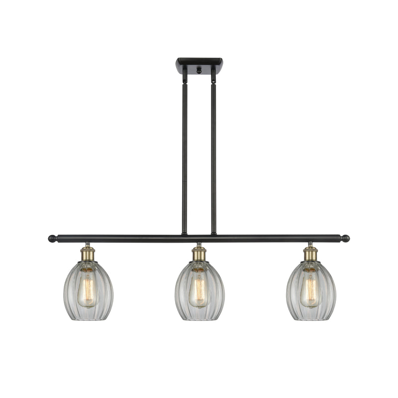 Eaton Island Light shown in the Black Antique Brass finish with a Clear shade