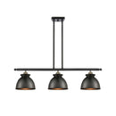 Adirondack Island Light shown in the Black Antique Brass finish with a Matte Black shade