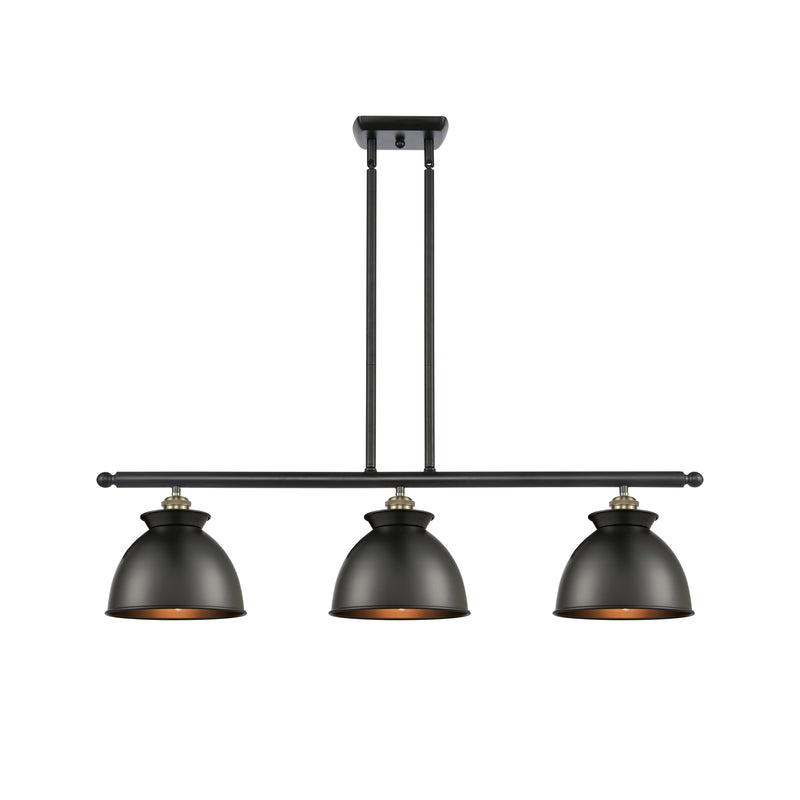 Adirondack Island Light shown in the Black Antique Brass finish with a Matte Black shade