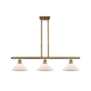 Orwell Island Light shown in the Brushed Brass finish with a Matte White shade