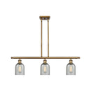Caledonia Island Light shown in the Brushed Brass finish with a Charcoal shade