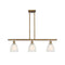 Castile Island Light shown in the Brushed Brass finish with a White shade