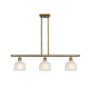 Dayton Island Light shown in the Brushed Brass finish with a White shade