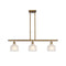 Dayton Island Light shown in the Brushed Brass finish with a White shade
