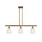 Brookfield Island Light shown in the Brushed Brass finish with a White shade