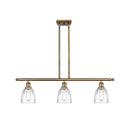 Brookfield Island Light shown in the Brushed Brass finish with a Clear shade