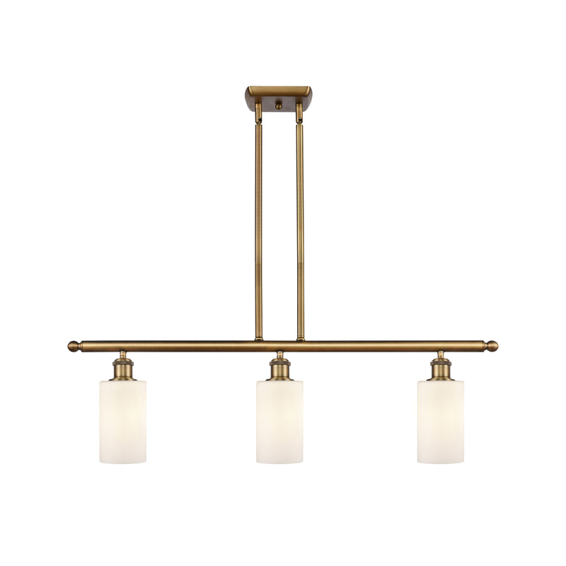 Clymer Island Light shown in the Brushed Brass finish with a Matte White shade