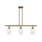 Clymer Island Light shown in the Brushed Brass finish with a Clear shade