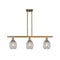Eaton Island Light shown in the Brushed Brass finish with a Clear shade
