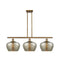 Fenton Island Light shown in the Brushed Brass finish with a Mercury shade