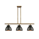 Adirondack Island Light shown in the Brushed Brass finish with a Matte Black shade