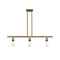 Bare Bulb Island Light shown in the Brushed Brass finish