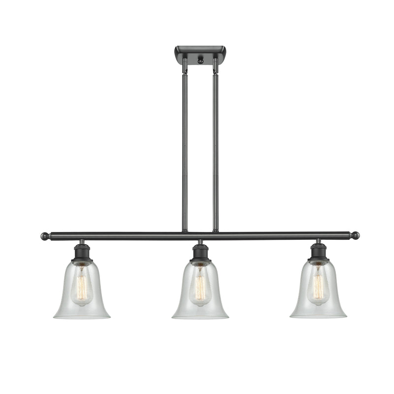 Hanover Island Light shown in the Matte Black finish with a Fishnet shade