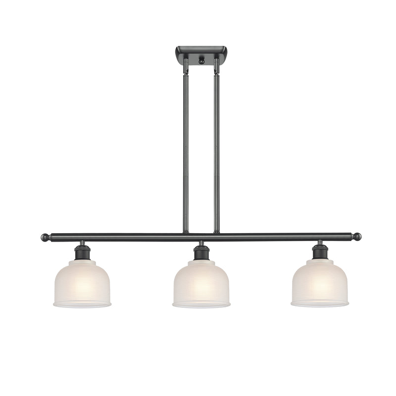 Dayton Island Light shown in the Matte Black finish with a White shade