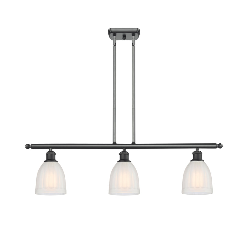 Brookfield Island Light shown in the Matte Black finish with a White shade