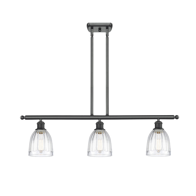 Brookfield Island Light shown in the Matte Black finish with a Clear shade