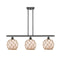 Farmhouse Rope Island Light shown in the Oil Rubbed Bronze finish with a White Glass with Brown Rope shade