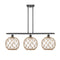 Farmhouse Rope Island Light shown in the Oil Rubbed Bronze finish with a Clear Glass with Brown Rope shade