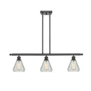 Conesus Island Light shown in the Oil Rubbed Bronze finish with a Clear Crackle shade