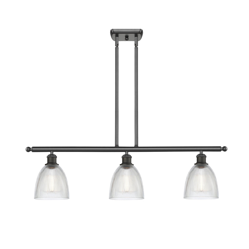 Castile Island Light shown in the Oil Rubbed Bronze finish with a Clear shade