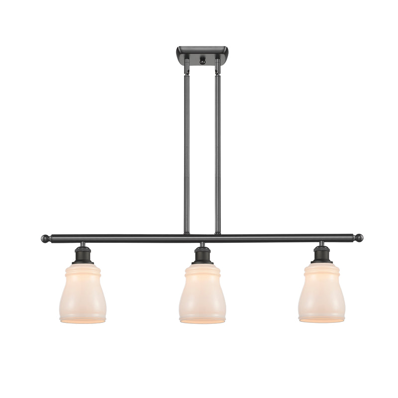 Ellery Island Light shown in the Oil Rubbed Bronze finish with a White shade
