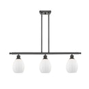 Eaton Island Light shown in the Oil Rubbed Bronze finish with a Matte White shade